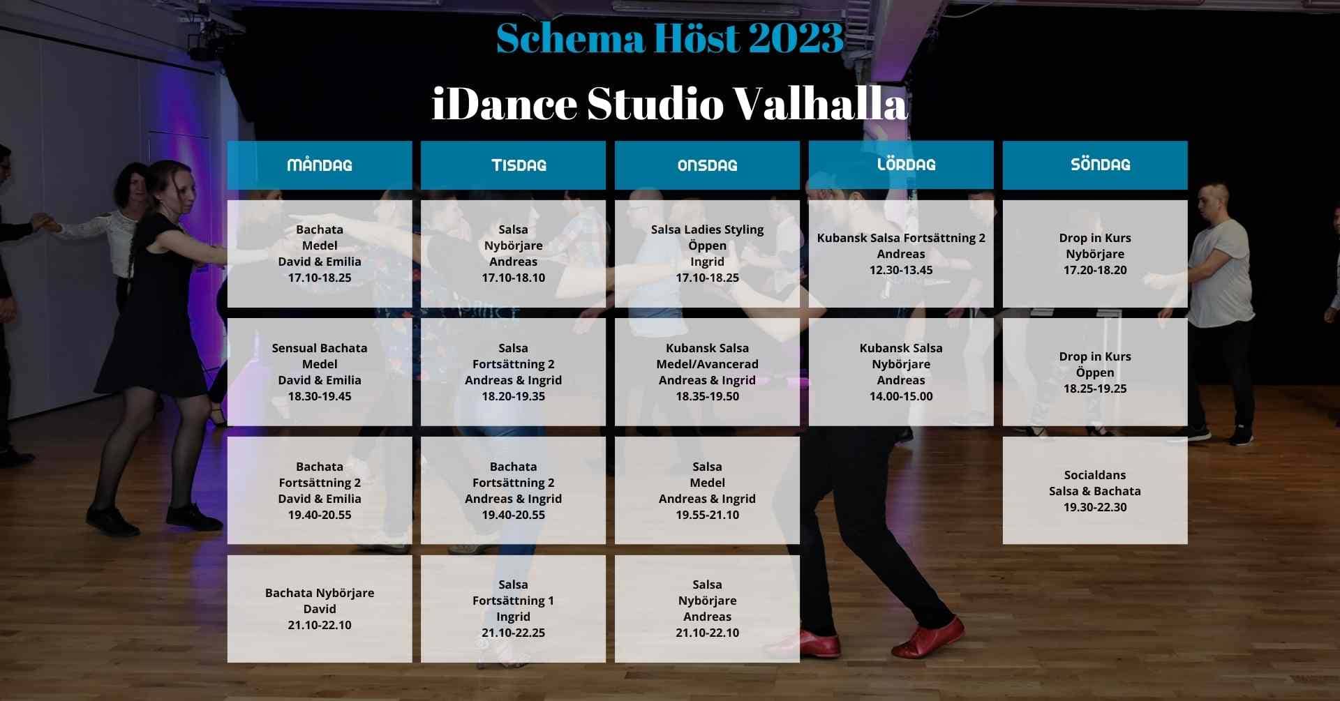Salsa bachata Kizomba Schema iDance Studio Valhalla